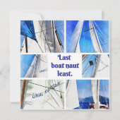 最後のボートナウト最も軽く芸術的ピュン白い帆 セーブザデート (正面)