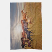 最後のライトの操業馬の台所タオル キッチンタオル (縦)