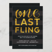 最後の一発 | グリッタールックバチェロレッテ 招待状 (正面/裏面)