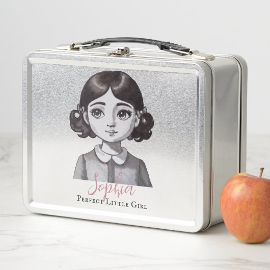 最後の世紀の水の色の完璧な小さな女の子 メタルランチボックス (インサイチュ)