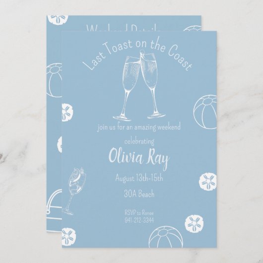 最後の乾杯は海岸中の独身者に捧げられた 招待状 (正面/裏面)