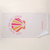 最後の乾杯 オン ザ コースト ビーチ ブライズメイド パーティー ビーチタオル (正面)
