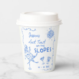 最後の乾杯 スキースロープでの独身最後の週末 紙コップ