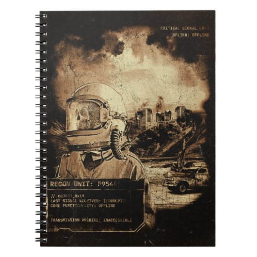最後の信号 – テクノ – ディストピアのストリートウェア ノートブック (正面)