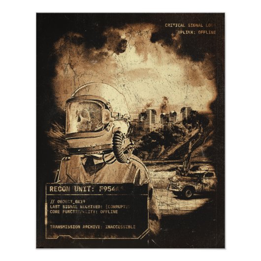 最後の信号 – テクノ – ディストピアのストリートウェア フォトプリント (正面)