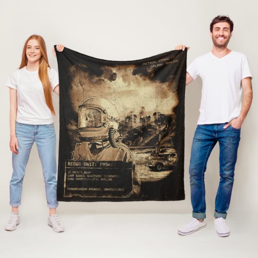 最後の信号 – テクノ – ディストピアのストリートウェア フリースブランケット (インサイチュ)