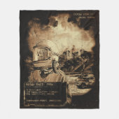 最後の信号 – テクノ – ディストピアのストリートウェア フリースブランケット (正面)