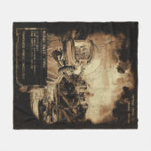 最後の信号 – テクノ – ディストピアのストリートウェア フリースブランケット (正面(横))