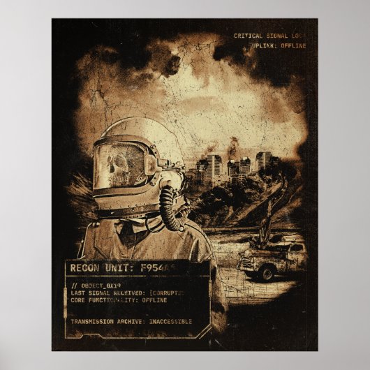 最後の信号 – テクノ – ディストピアのストリートウェア ポスター (正面)