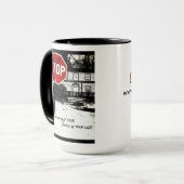 "最後の停止"マグ マグカップ (正面左)