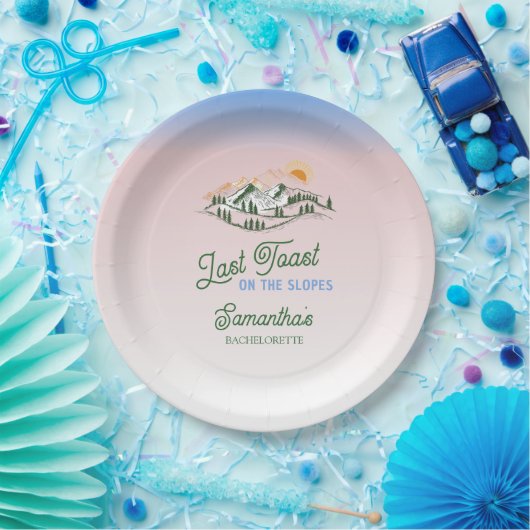 最後の傾斜での乾杯 スキー ウィンター BACH 週末 ペーパープレート (パーティー)