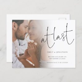 最後の写真でのスクリプト婚約の発表 ポストカード