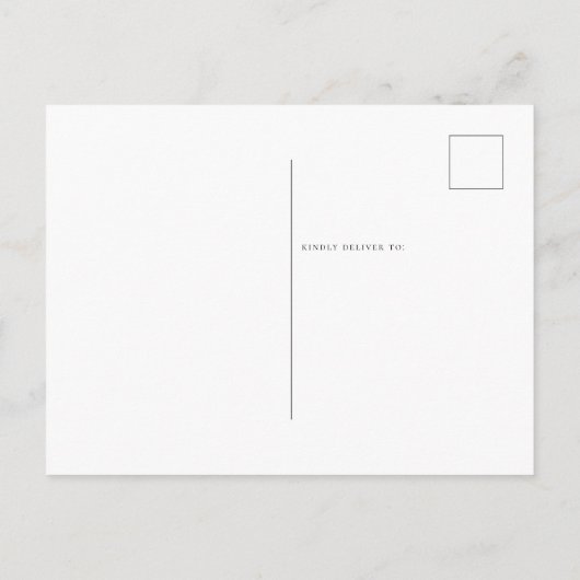 最後の写真でのスクリプト婚約の発表 ポストカード (裏面)