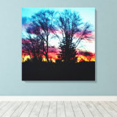 最後の冬の空のキャンバス キャンバスプリント (インサイチュ (ウッドフロア))