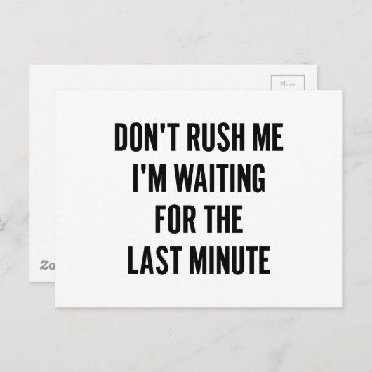 最後の分を待っている ポストカード (正面/裏面)