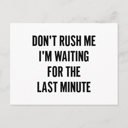 最後の分を待っている ポストカード (正面)