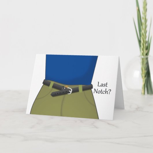 最後の切り欠き?減量おめでとう カード (正面)