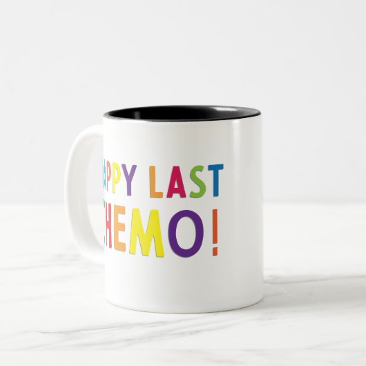 最後の化学療法をお楽しみください ツートーンマグカップ (正面左)