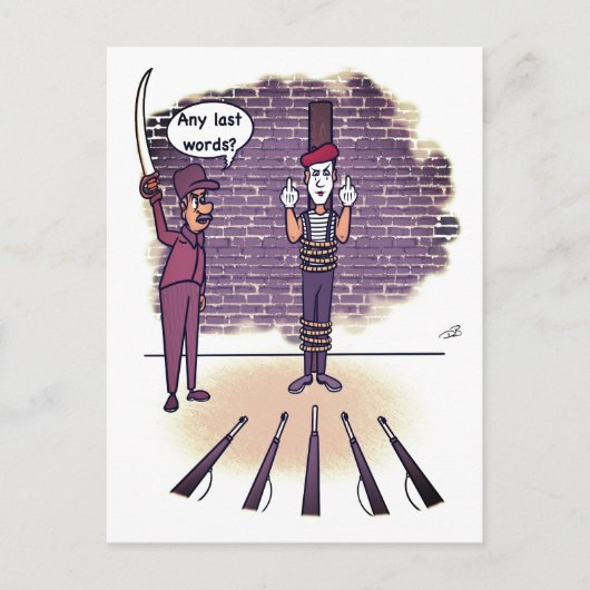 最後の単語おもしろい ポストカード (正面)