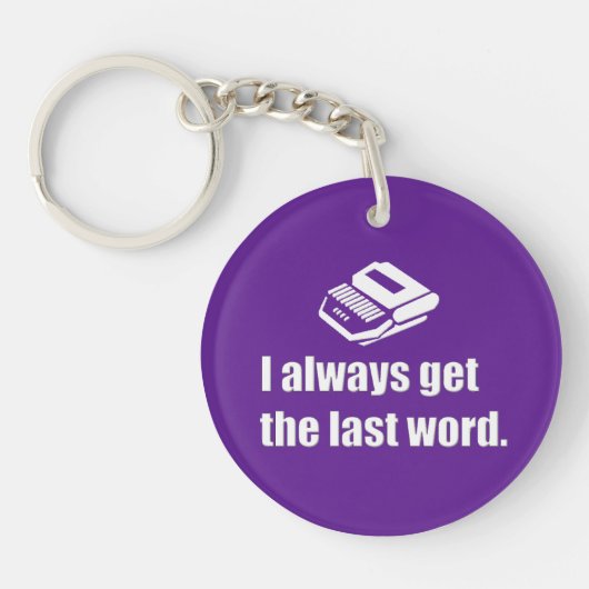 最後の単語によって得られる速度のsteno キーホルダー (正面)