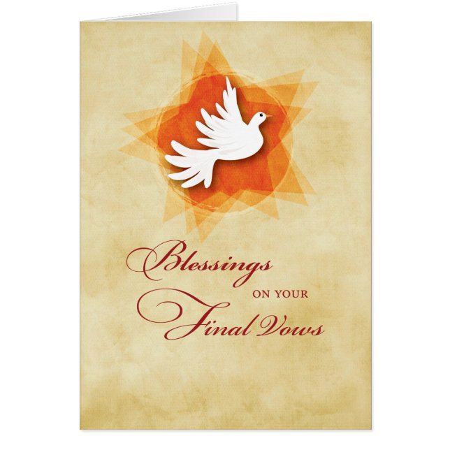 最後の厳粛な誓い、修道女の恵み、聖霊 (正面)