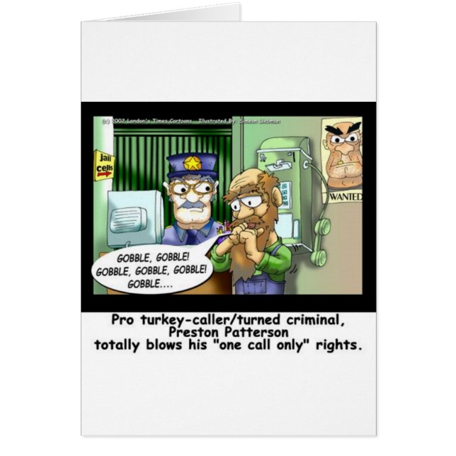 最後の呼び出し4七面鳥のおもしろい漫画のギフト (正面)