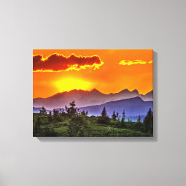 最後の夕日 キャンバスプリント