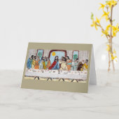 最後の夕食のカード カード (黄色い花)