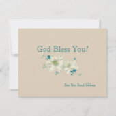 最後の夕食の平手グリーティングカード (裏面)