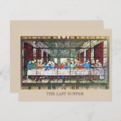最後の夕食の平手グリーティングカード (正面/裏面)