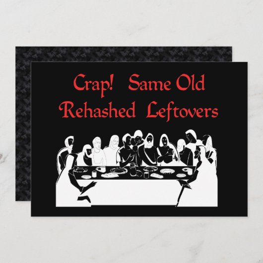 最後の夕食の残り物 招待状 (正面/裏面)