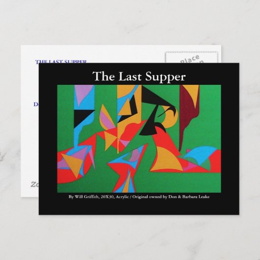 最後の夕食はがき ポストカード (正面/裏面)