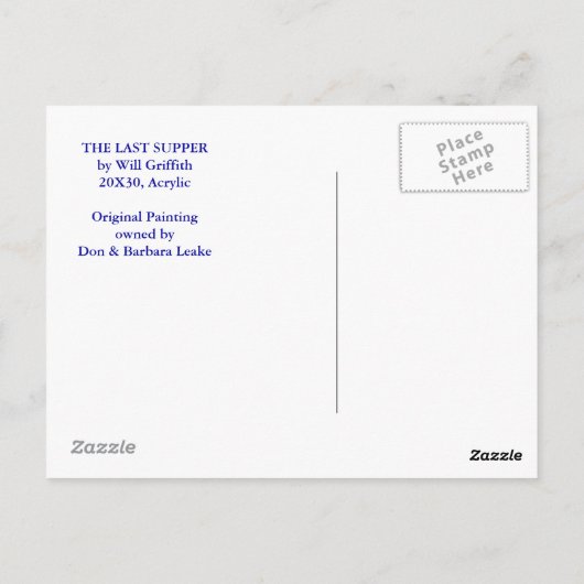 最後の夕食はがき ポストカード (裏面)