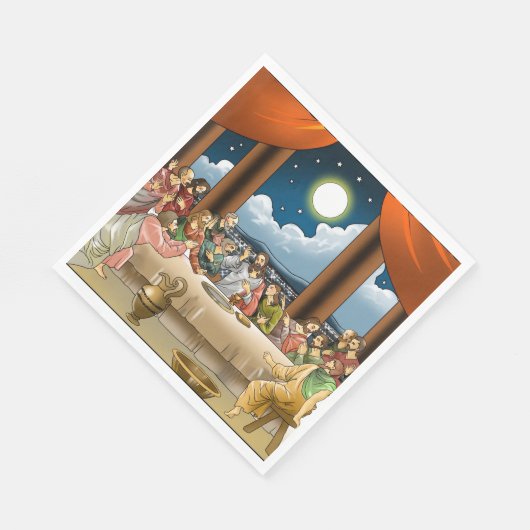 最後の夕食紙ナプキンス スタンダードランチョンナプキン (角)