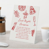 最後の夜おむつピザ赤ちゃんシャワーゲーム 台座サイン (インサイチュ)