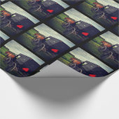 最後の夜のアーミッシュのコミュニティで、アーミッシュ・ホース ラッピングペーパー (角)