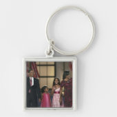 最後の夜のバラクオバマ家族の波の キーホルダー (正面)