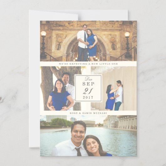 最後の妊娠発表 マグネット招待状 (正面)