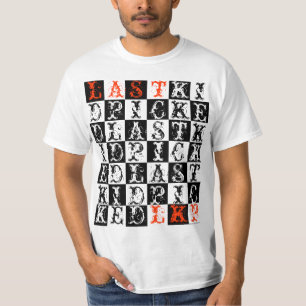 最後の子供によって選ばれるチェック模様の手紙のワイシャツ Tシャツ