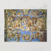 最後の審判フレスコ・ミケランジェロ・ブオナローティ ポストカード (正面)