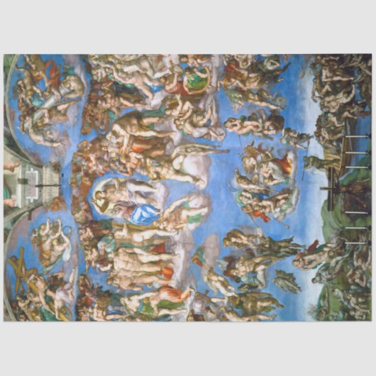 最後の審判ミケランジェロ， 1536年～1541年 薄葉紙 (正面)