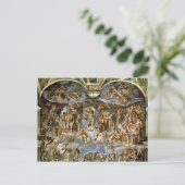 最後の審判（さいばん）、システィーナ礼拝堂より、1538-41 ポストカード (スタンド正面)