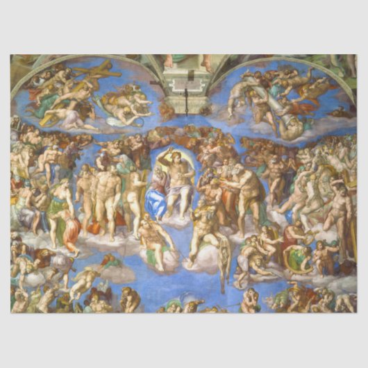 最後の審判、システィーナ礼拝堂バイミケランジェロ 薄葉紙 (正面)