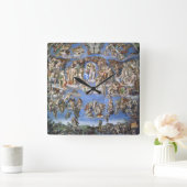 最後の審判 スクエア壁時計 (ホーム)