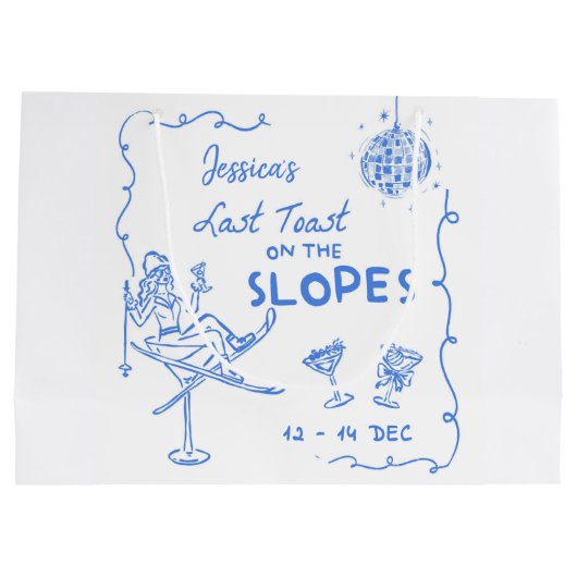 最後の山頂での乾杯 バチェロレッテウィークエンド ラージペーパーバッグ (裏面)