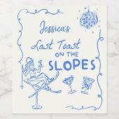 最後の山頂での乾杯 ブライズパーティ ワインラベル (シングルラベル)