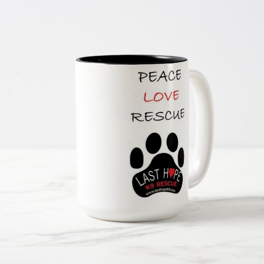 最後の希望K9の救助のマグ ツートーンマグカップ (正面右)