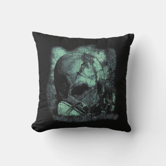 最後の息 – テクノ – ディストピアのストリートウェア クッション (正面)