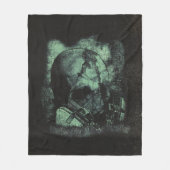 最後の息 – テクノ – ディストピアのストリートウェア フリースブランケット (正面)