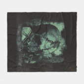 最後の息 – テクノ – ディストピアのストリートウェア フリースブランケット (正面(横))